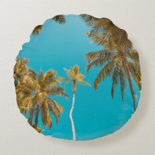 Coussins Ronds Photo en angle bas des cocotiers