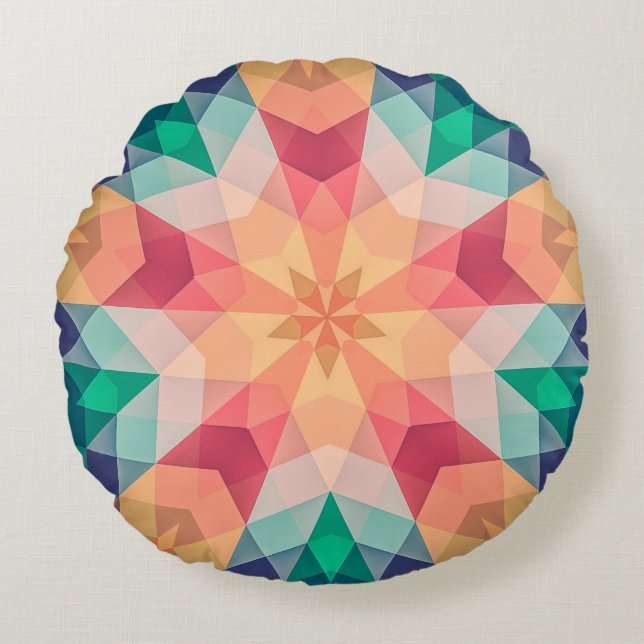 Coussins Ronds Photographie géométrique Art géométrique Design Mé (Devant)