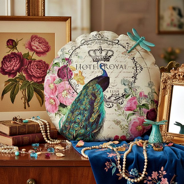 Coussins Ronds Pierre et fleurs de printemps (Créateur téléchargé)