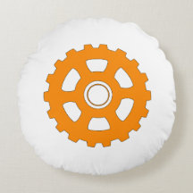 Pignon de roue dentée orange industriel