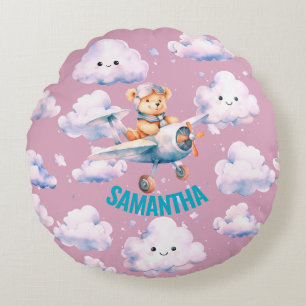 Coussins Ronds Pilote Teddy Pillow