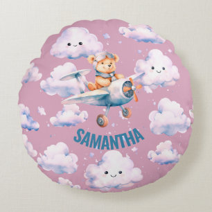 Coussins Ronds Pilote Teddy Pillow
