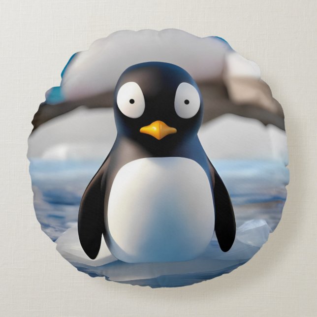Coussins Ronds Pingouin (Devant)