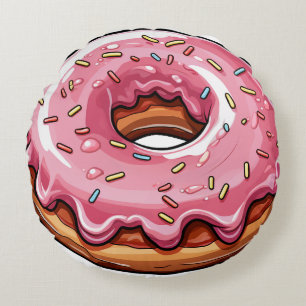 Coussins Ronds Pink Donut 