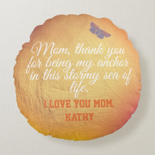 Coussins Ronds Pink Gold Keepsaké Maman Élégante Fête des mères m