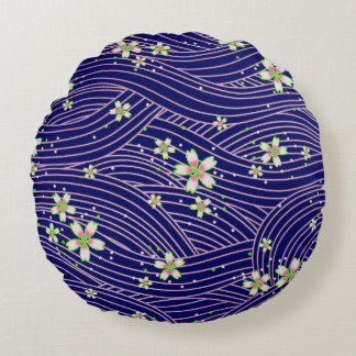 Coussins Ronds pink purple and blue