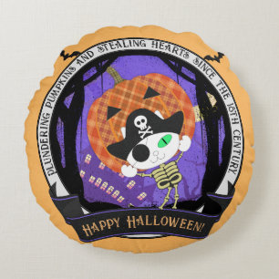 Coussins Ronds Pirate squelette