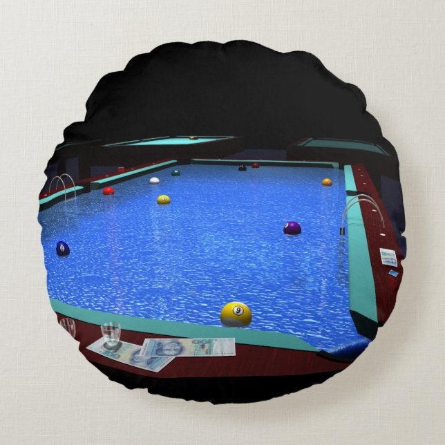 Coussins Ronds Piscine à oreiller (Devant)