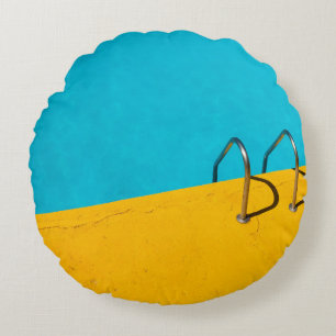 Coussins Ronds Piscine avec échelle en acier inoxydable