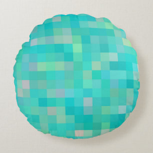 Coussins Ronds Pixel Art Multicolor Motif