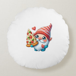 Coussins Ronds Pizza Gnome Delight