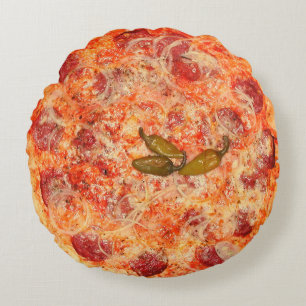 Coussins Ronds Pizza Novelty