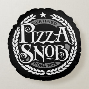Coussins Ronds Pizza Snob - amusant amateur de pizza