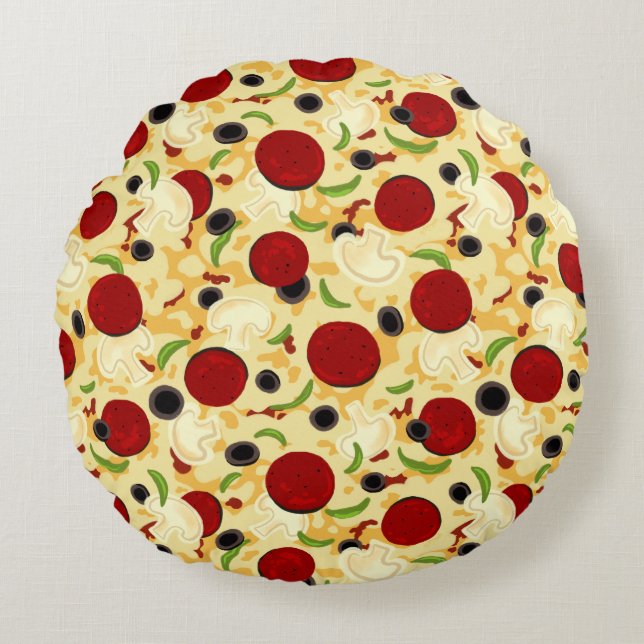 Coussins Ronds Pizza Topping (Devant)