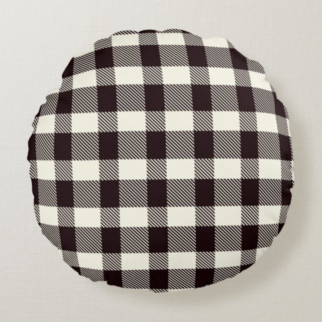 Coussins Ronds Plaid Pillow (Devant)