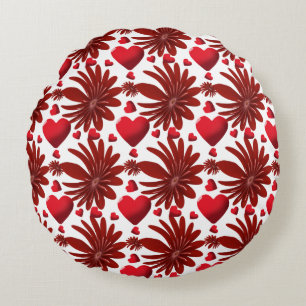 Coussins Ronds plaidoyer jeté motif floral