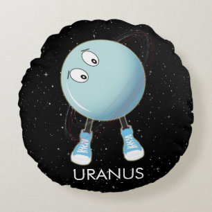 Coussins Ronds Planet Uranus & Stars