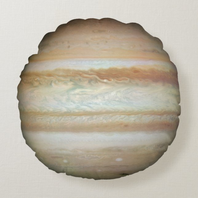 Coussins Ronds Planète Jupiter Système Solaire Spatial Bandes Ora (Devant)