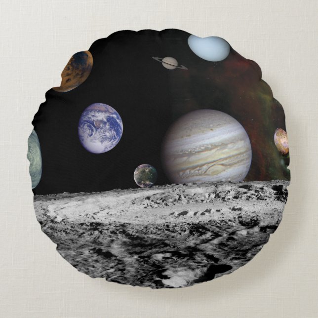 Coussins Ronds Planets du système solaire (Devant)