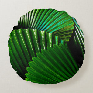 Coussins Ronds Plante à feuilles vertes