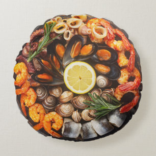 Coussins Ronds Plateau de fruits de mer