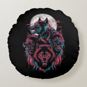 Coussins Ronds Pleine lune animal sauvage