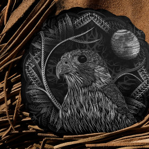 Coussins Ronds Pleine lune de faucon