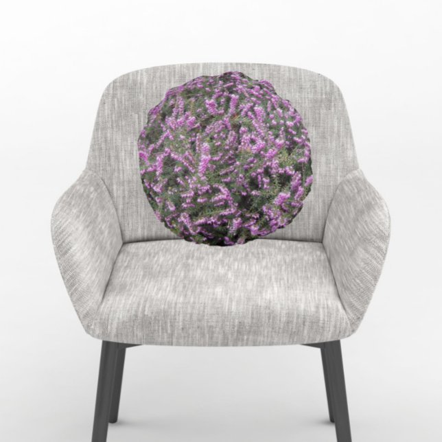 Coussins Ronds Plutôt Violet Cuir Floral (In Situ Chair)