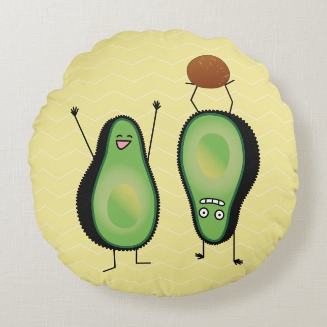 Coussins Ronds Poignée verte de stand d'applaudissements amusant  (Devant)