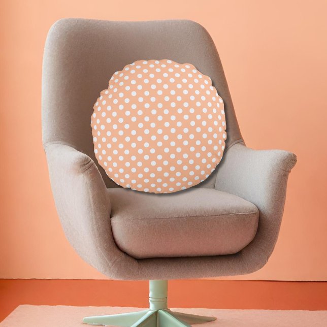Coussins Ronds pois à Peach Fuzz (Créateur téléchargé)