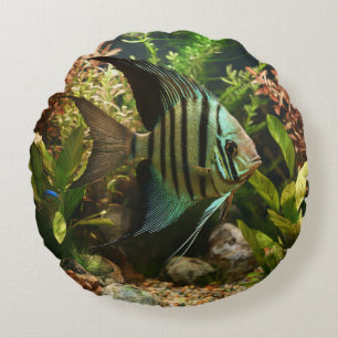 Coussins Ronds Poisson-ange altum rayé