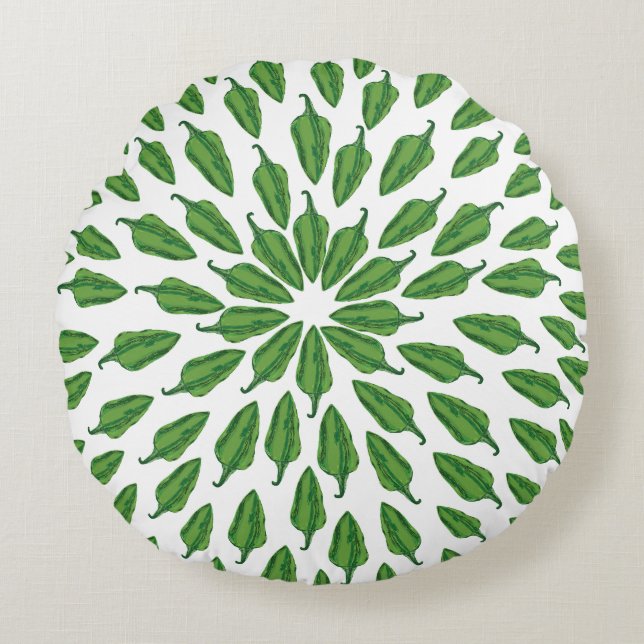 Coussins Ronds Poivrons verts (Devant)