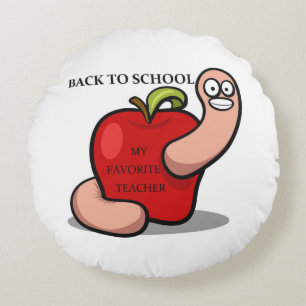 COUSSINS RONDS POMME "RETOUR À L'ÉCOLE"