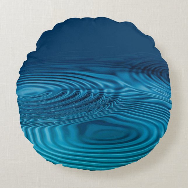 Coussins Ronds Pommes bleu Aqua (Devant)