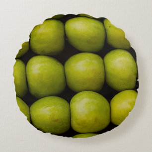 Coussins Ronds Pommes fruits aliments pommes vertes