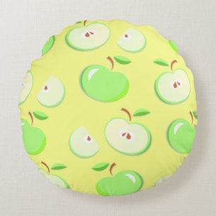 Coussins Ronds Pommes motif vectoriel vert