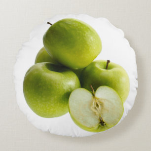 Coussins Ronds "Pommes Vertes" Jolie photo. Acheter maintenant
