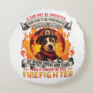 Coussins Ronds Pompier de chien
