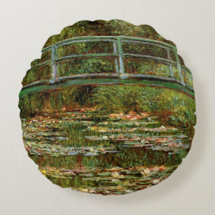 Coussins Ronds Pont français de Monet Giverney
