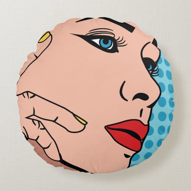 Coussins Ronds Pop Art femme (Devant)