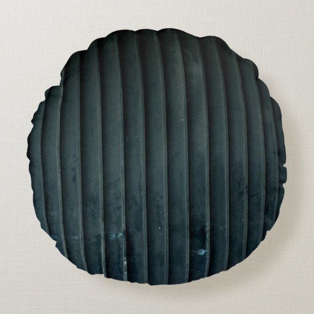 Coussins Ronds Porte en bois noir et gris (Devant)