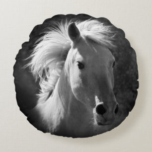Coussins Ronds Portrait de cheval V