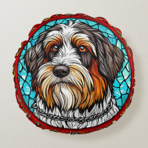 Coussins Ronds Portrait de chien mignon