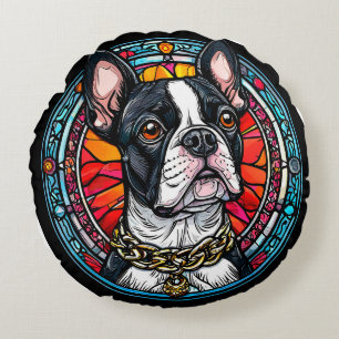 Coussins Ronds Portrait de chien mignon