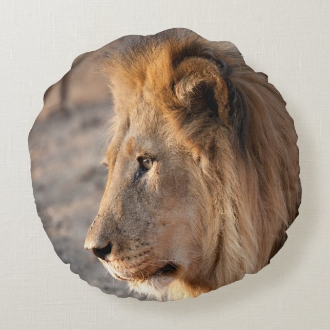 Coussins Ronds Portrait de Lion (Dos)