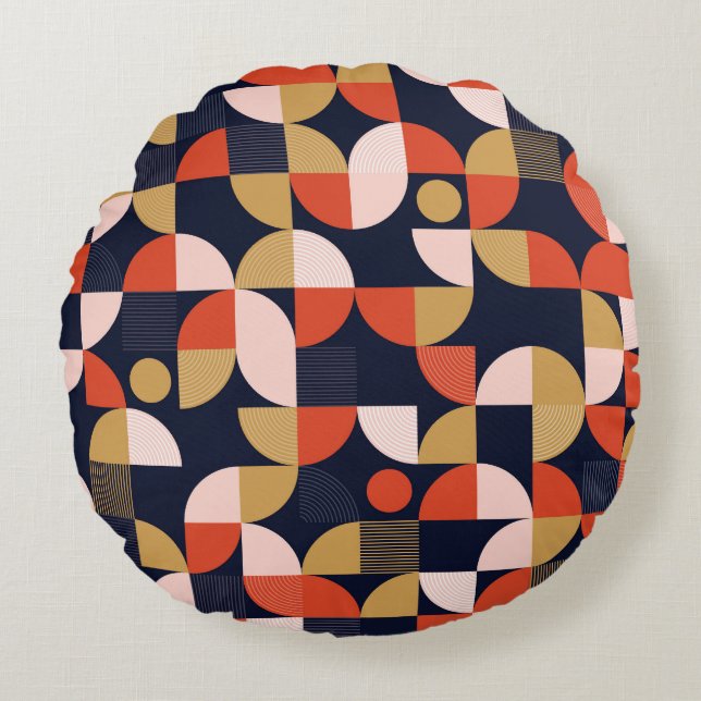 Coussins Ronds Poster d'art en forme simple scandinave (Devant)