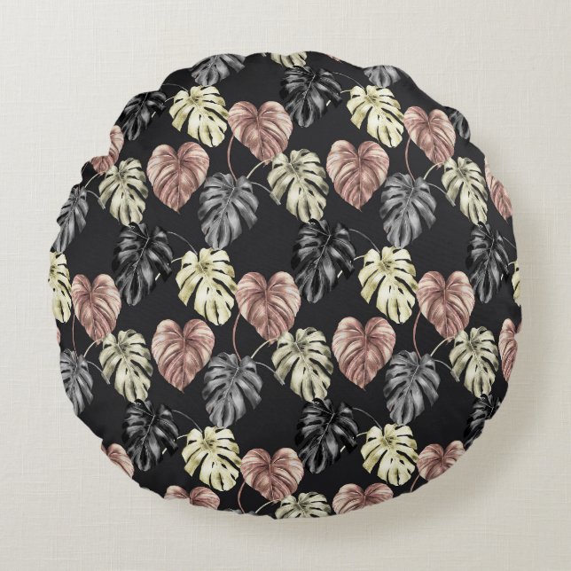 Coussins Ronds Poster de animal tropical et série verte Design 31 (Devant)