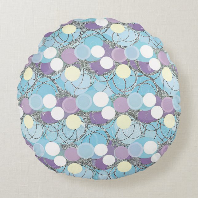 Coussins Ronds Pouf Rond Nuage Bulle de Rêve (Devant)