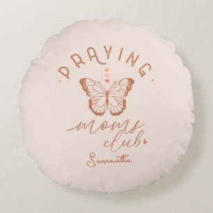 Coussins Ronds Praying Moms Club : Butterfly Boho Design Vintage