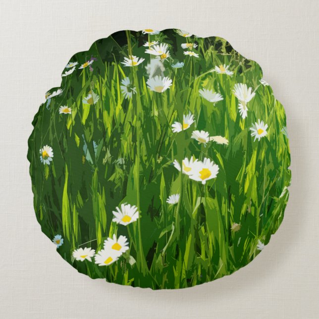 Coussins Ronds pré fleuri (Devant)